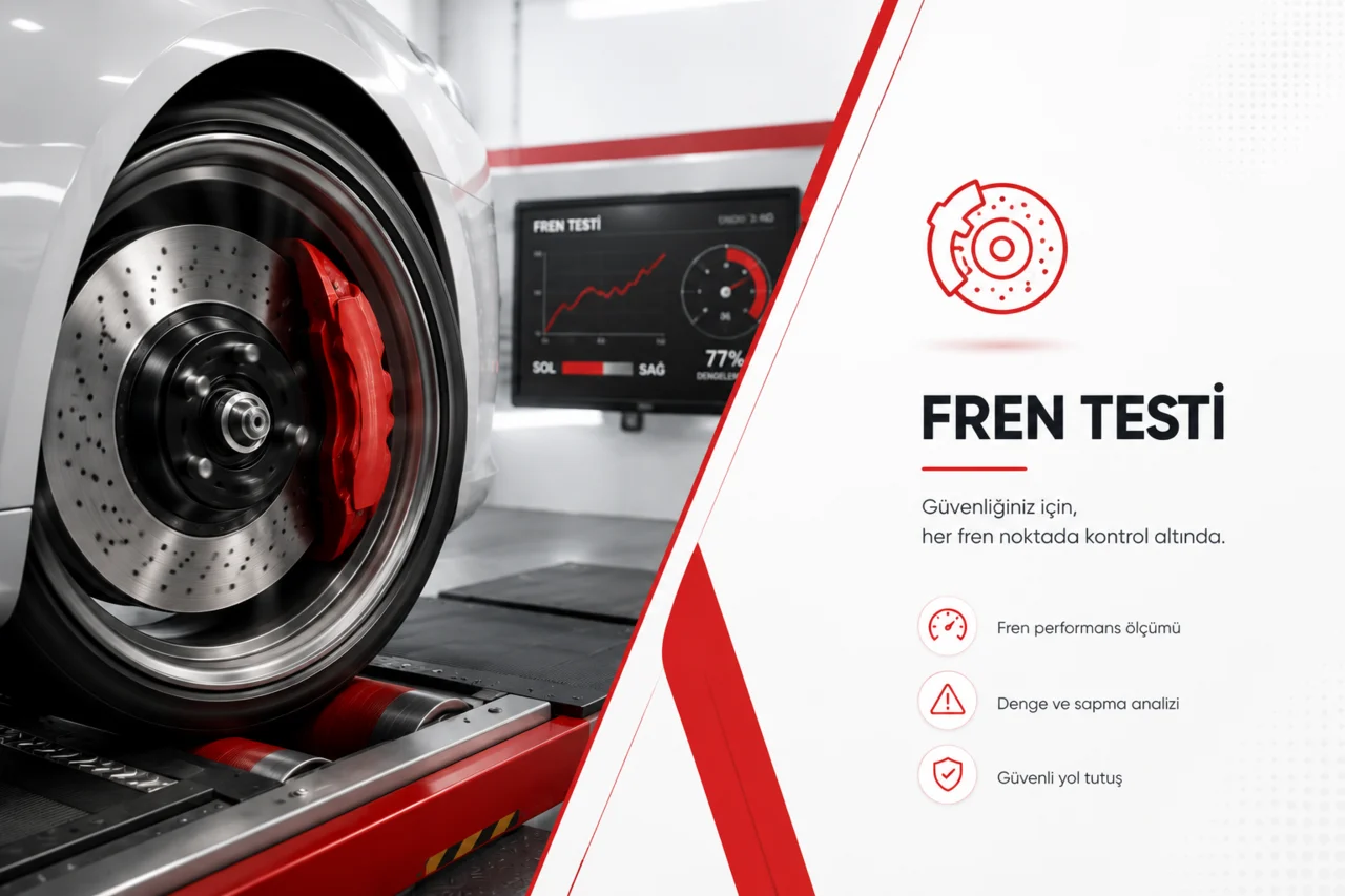 Fren testi kontrol alanını temsil eden servis görseli